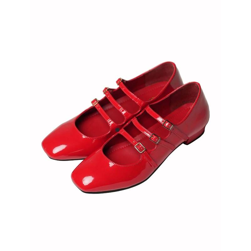 Theater Women Kelly Jr Mogambo Red Multi Strap Sandals (EURO 36)