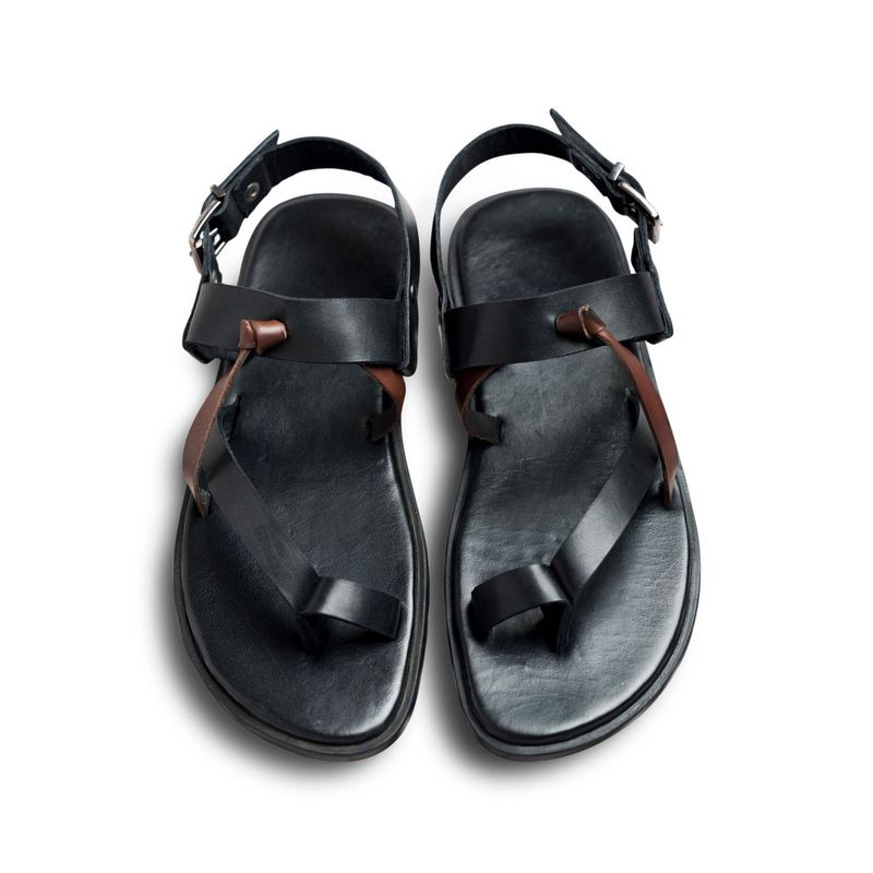 DMODOT Pelle Nera Black Sandals (EURO 40)