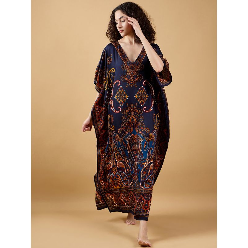 The Kaftan Company Bright Vines Kaftan (2XL)