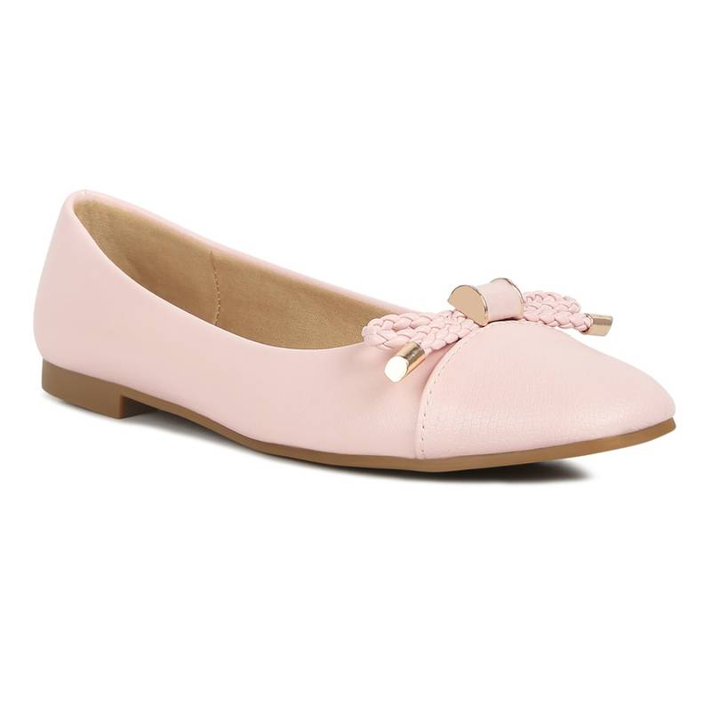London Rag Textured Pink Ballerinas(EURO 36)