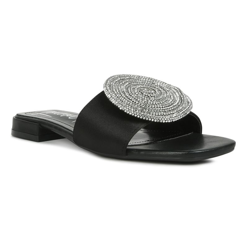 London Rag Embellished Black Flats(EURO 36)