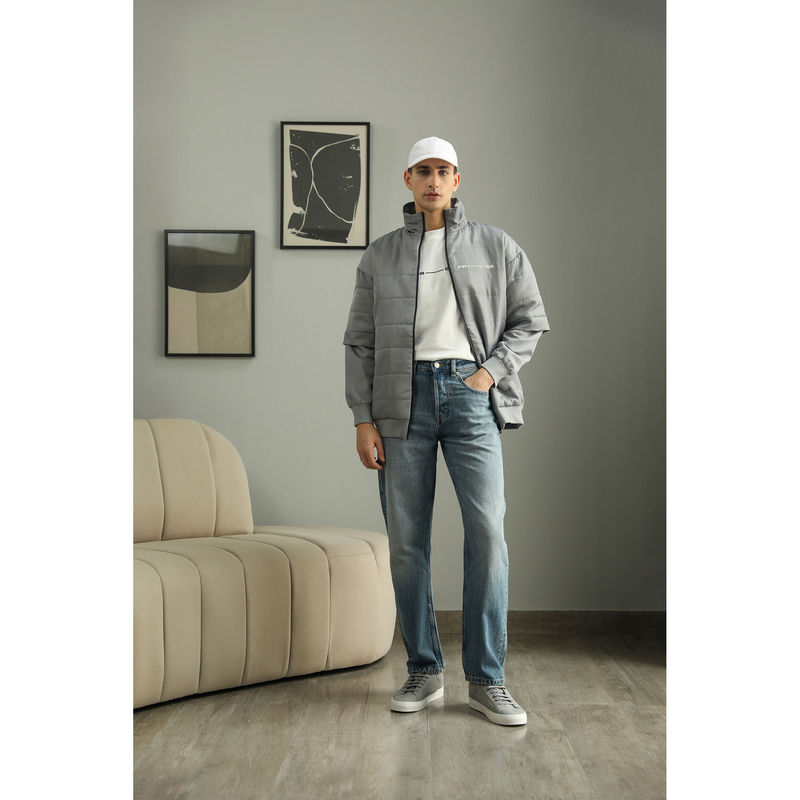 PRIMAL GRAY Grey Recycled Polyester Puffer Jacket (M)