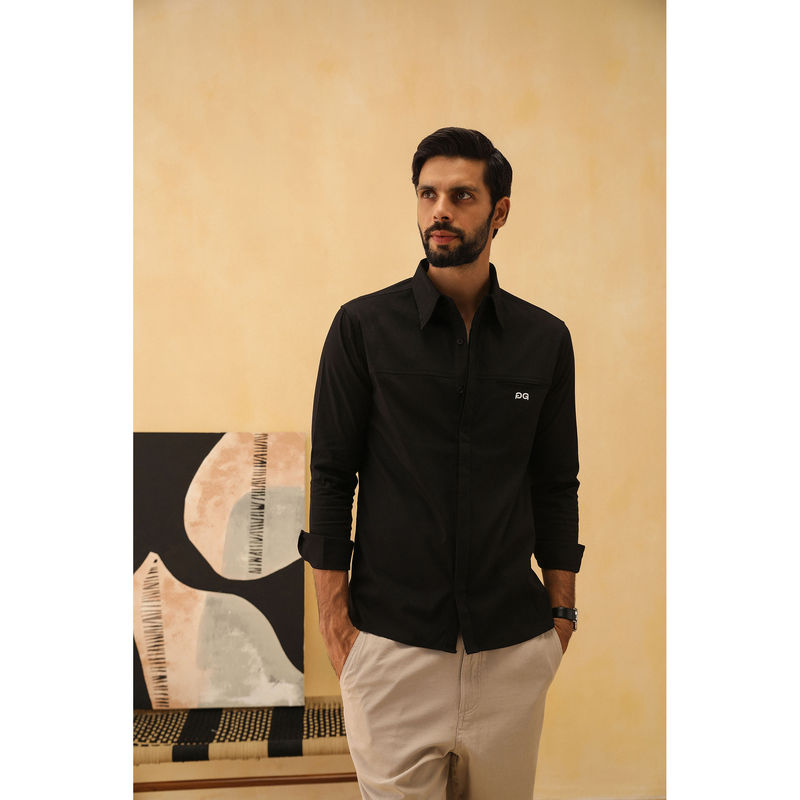 PRIMAL GRAY Black Organic Cotton Classic Shirt (S)