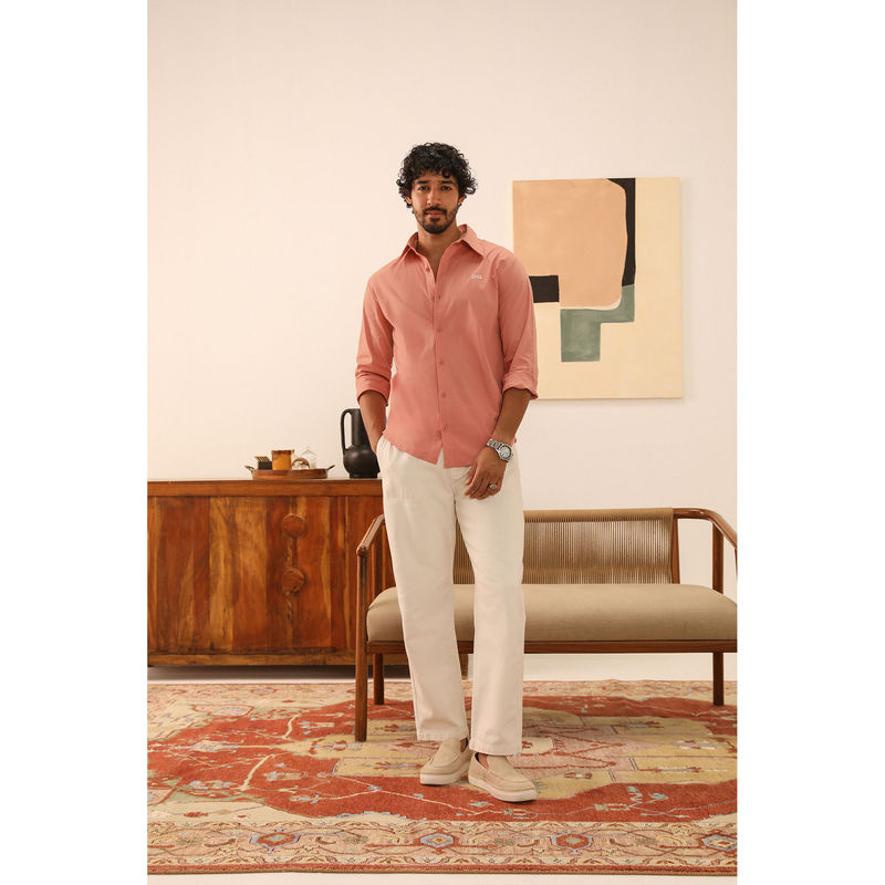 PRIMAL GRAY Coral Organic Cotton Pleated Shirt (S)