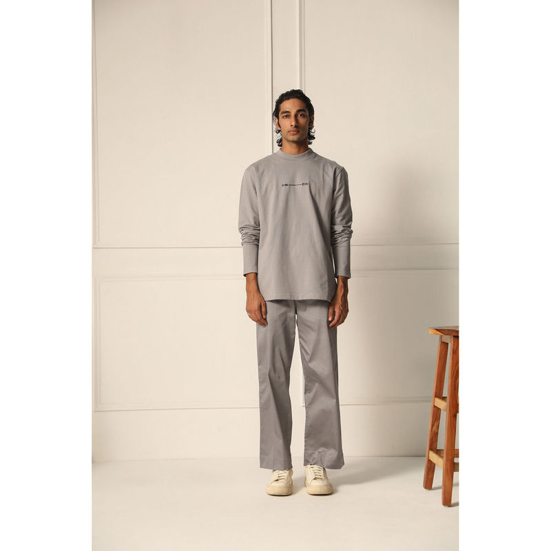 PRIMAL GRAY Grey Organic Cotton Long Sleeve T-Shirt (S)