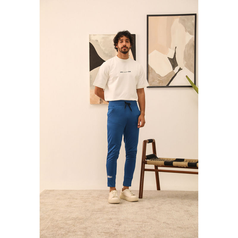 PRIMAL GRAY Cobalt Blue Polyester Classic Joggers Pants (S)