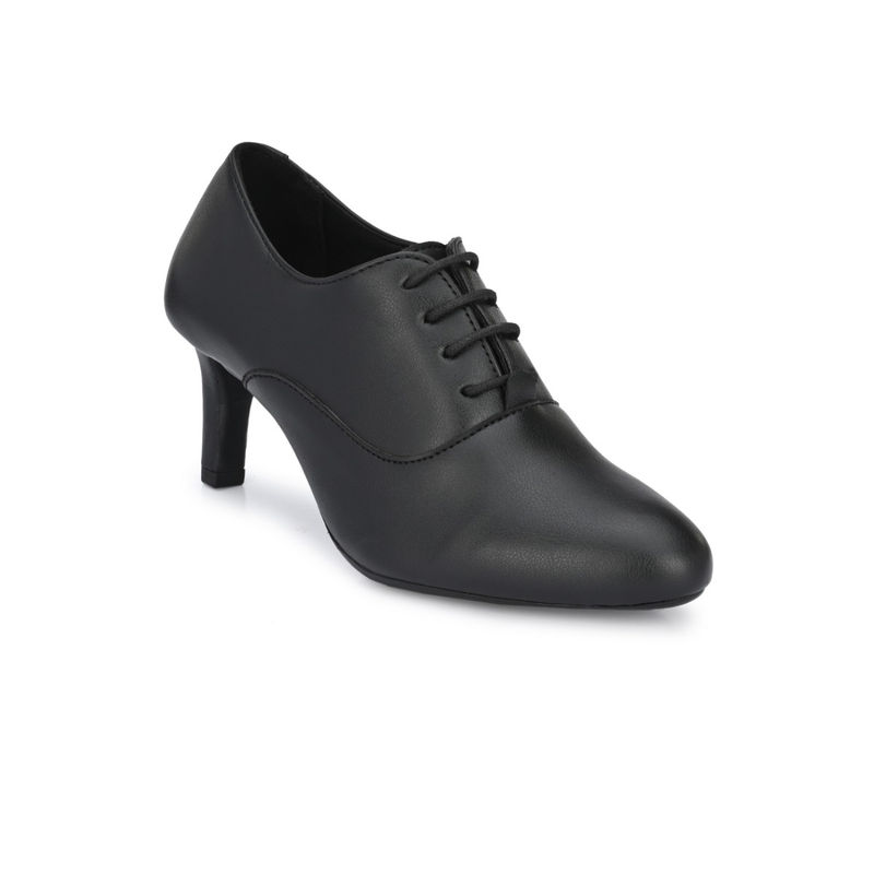 Delize Black Solid Womens Derby Pumps (EURO 36)