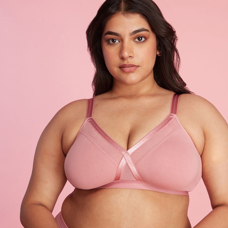 Nykd by Nykaa X-Frame Cotton Support Bra - Blush NYB191 (38C)