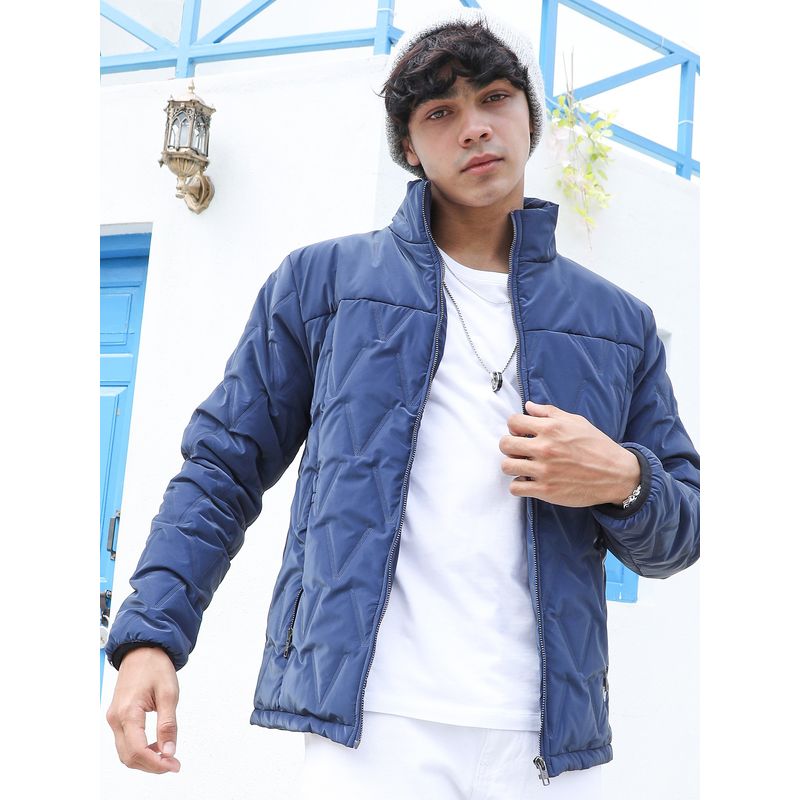 Campus Sutra Men Navy Blue Parachute Puffer Jacket (XL)