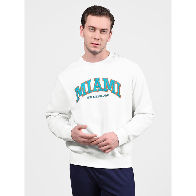 SKECHERS Men Sweatshirt MIAMI CREW White (M)