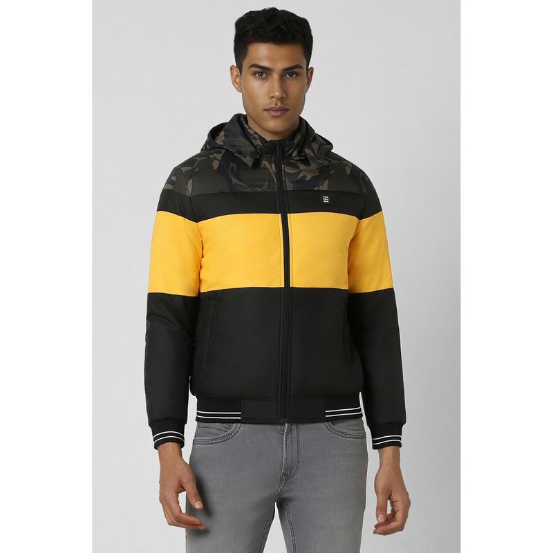 Van Heusen Men Black Stripes Casual Jacket (S)