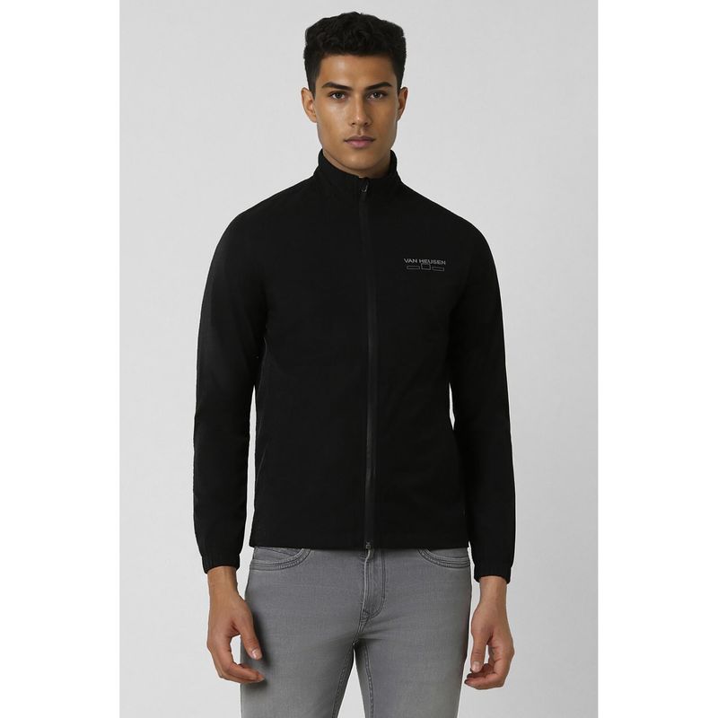 Van Heusen Men Black Colorblock Casual Jacket (L)