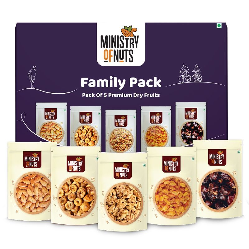 Ministry of Nuts Premium Dry Fruits Pack Of 5 Almonds, Figs