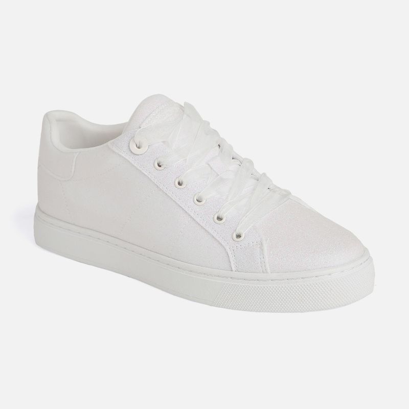 Aldo Woollya Synthetic White Solid Sneakers (UK 2)