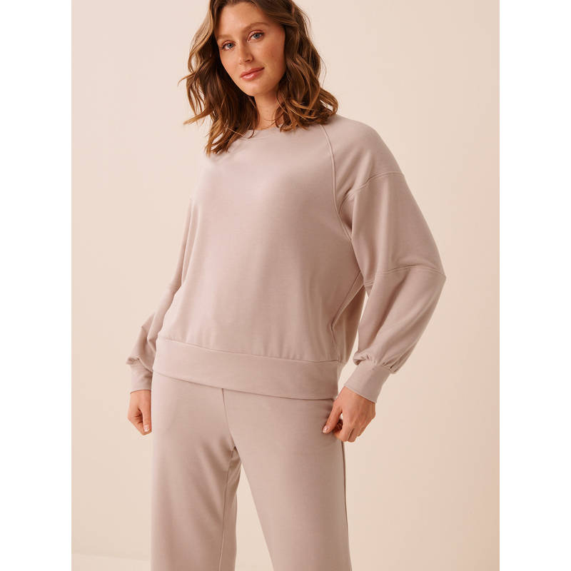 La Vie En Rose Grey French Terry Sweatshirt (S)
