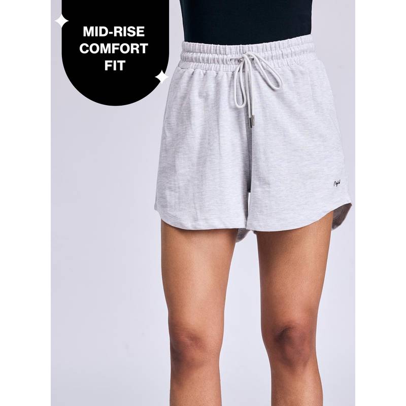 Summer Essential Cotton Relaxed Fit 3.5" Shorts with Pockets NYAT504 Grey Melange (M)