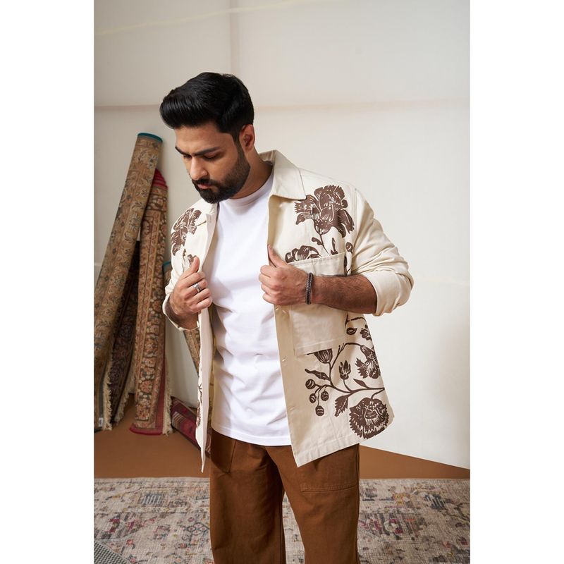 Snitch x BISMIL Double Pocket Floral Overshirt (M)