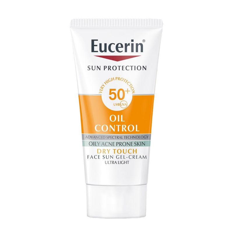 Eucerin Oil Control Dry Touch Sunscreen Gel-Cream SPF50+ For Acne-Prone Skin, Ultra Light Texture