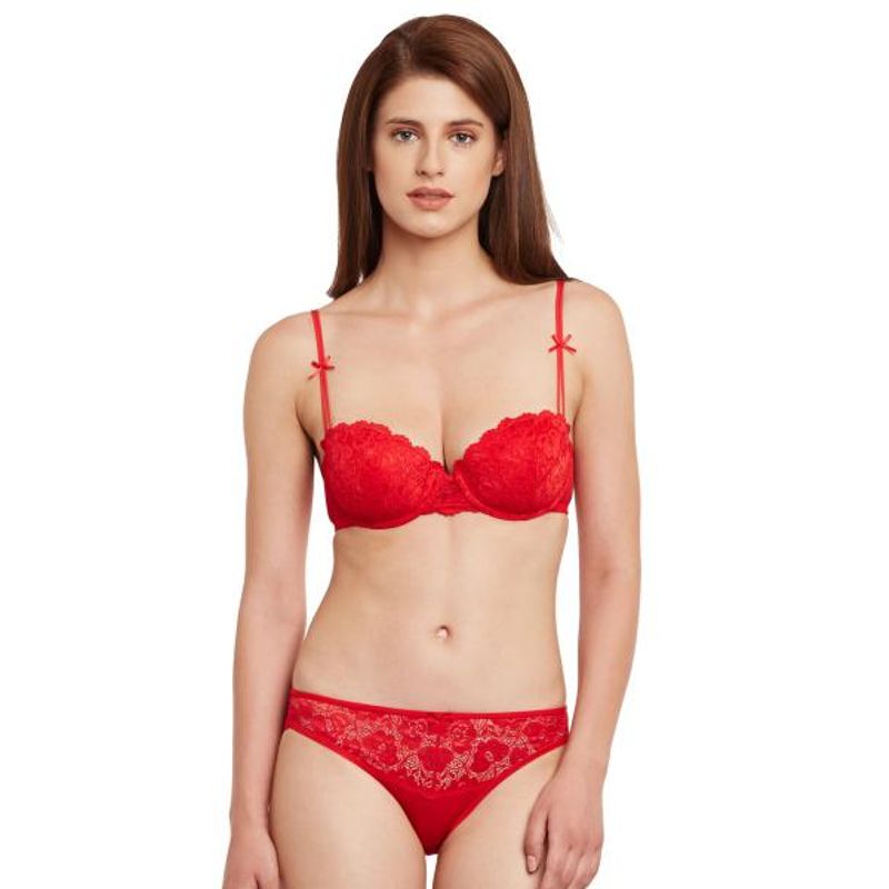 800px x 800px - Secrett Curves Red Carpet Boudoir Lace Bra Panty Set - Red (34B): Buy  Secrett Curves Red Carpet Boudoir Lace Bra Panty Set - Red (34B) Online at  Best Price in India | Nykaa