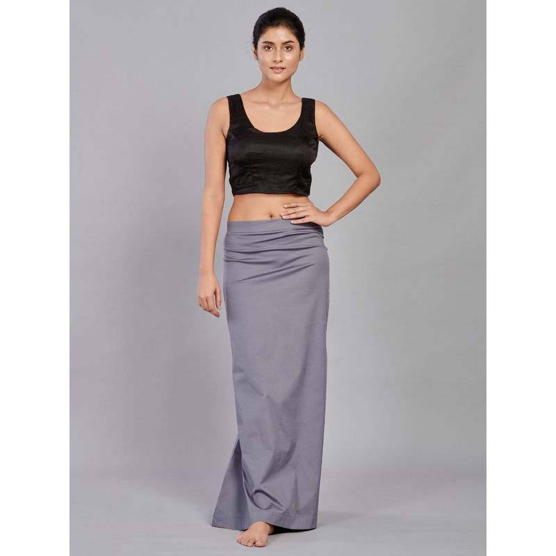 I AM BY DOLLYJAIN Cotton Lycra D'coat Grey (M)