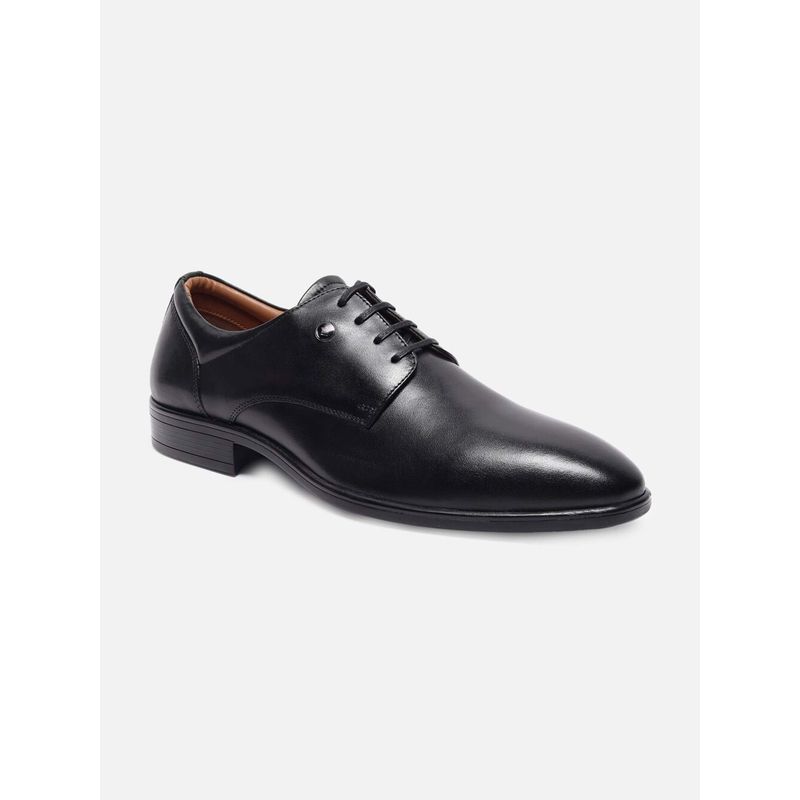 Louis Philippe Men Black Leather Lace Up Derbies (UK 6)