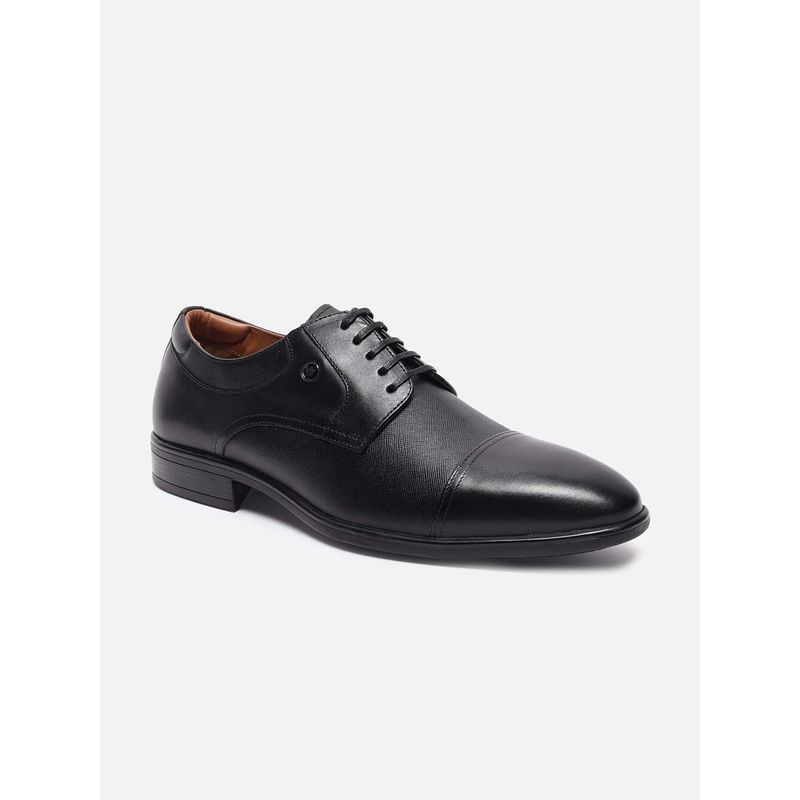 Louis Philippe Men Black Leather Lace Up Derbies (UK 7)