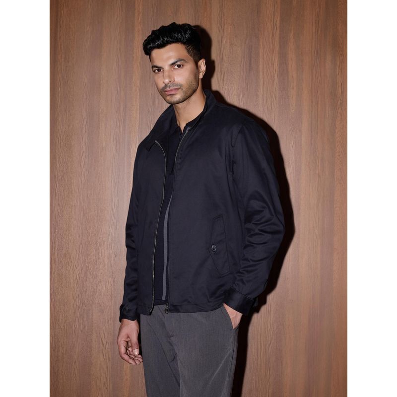 Cove and Lane Black Cotton Lycra Walter Jacket (S)