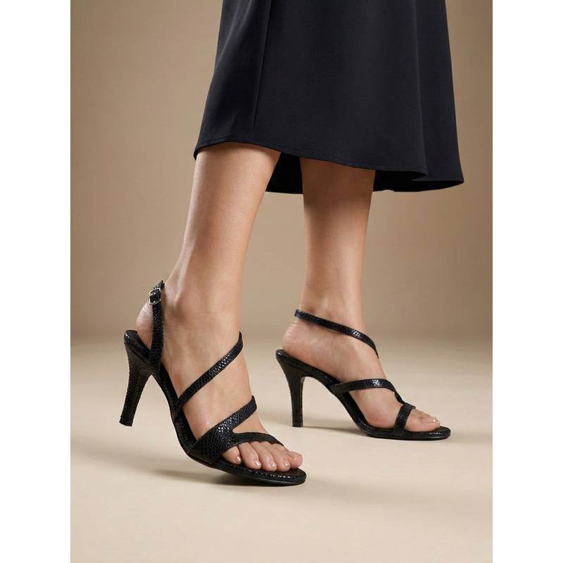 Chaal Chalan Women Black Alani Heels (EURO 36)
