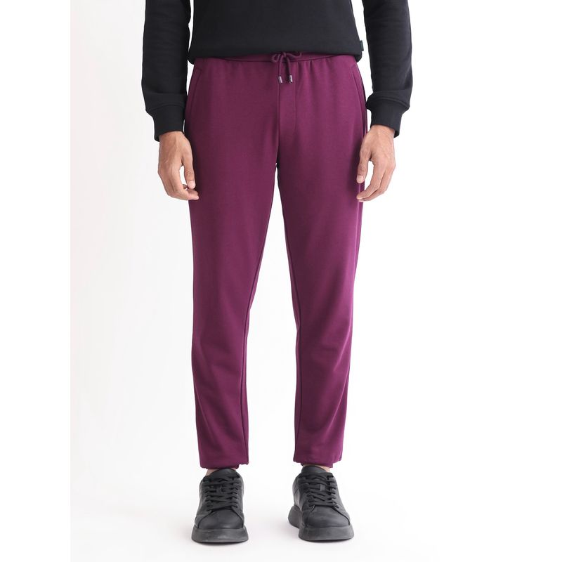 Rare Rabbit Lightweight Solid Maroon Jogger (30)