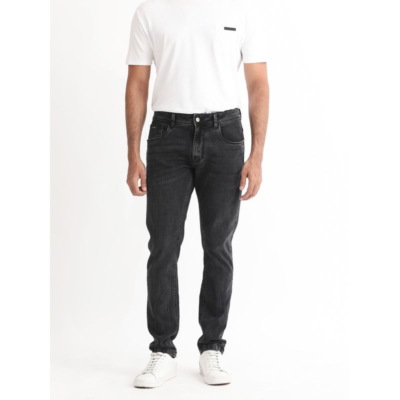 Rare Rabbit Reney Primary Black Denim Pant (30)