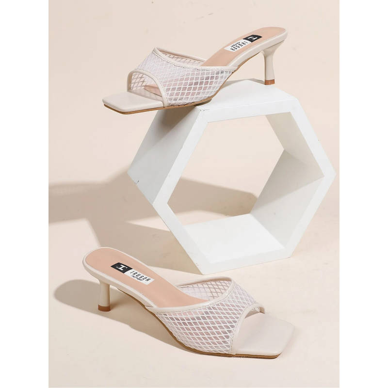 IRUSSH Women Miss Mesh Heels Nude (EURO 35)