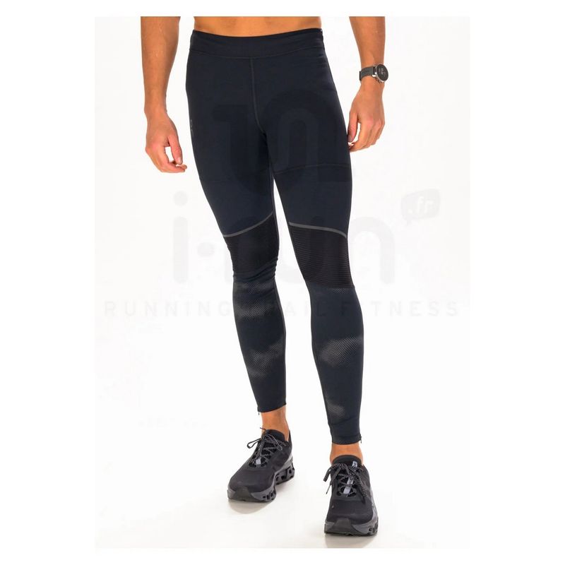 On Men Black Polyamide Self Design Tights (S)