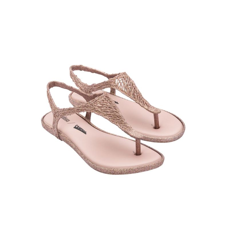 Melissa Campana Flow Sandal Ad Stripes Pink Sandals (UK 8)