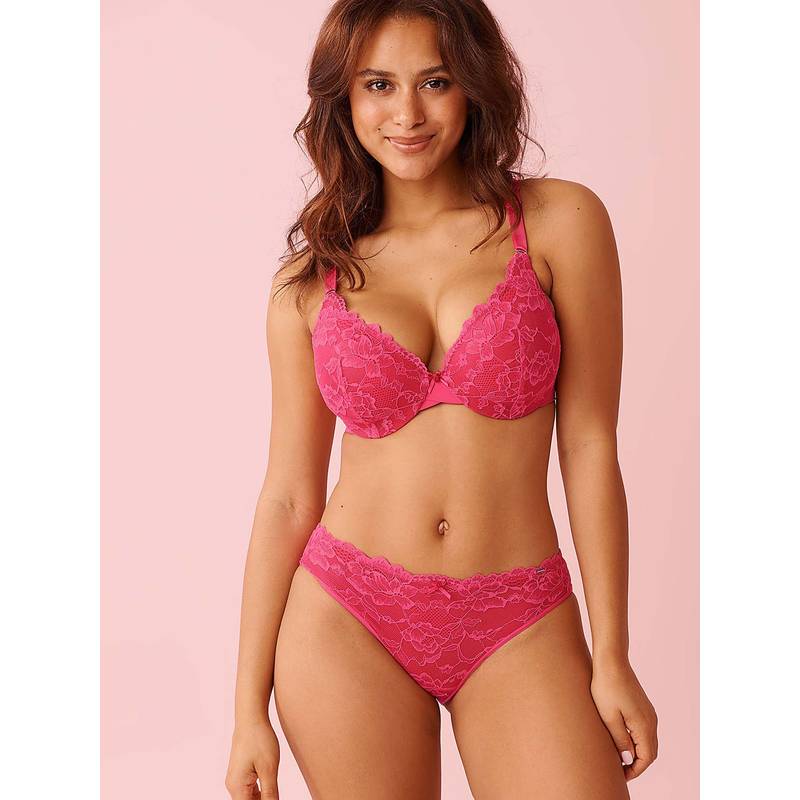 La Vie En Rose Pink Lightly Lined Sleek Back Bra (34C)