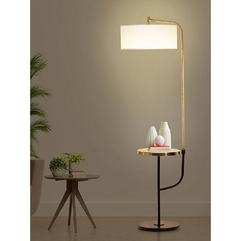 Buy Kapoor Lamp Shades Flemish Metal Single Light Floor Lamp with White ...