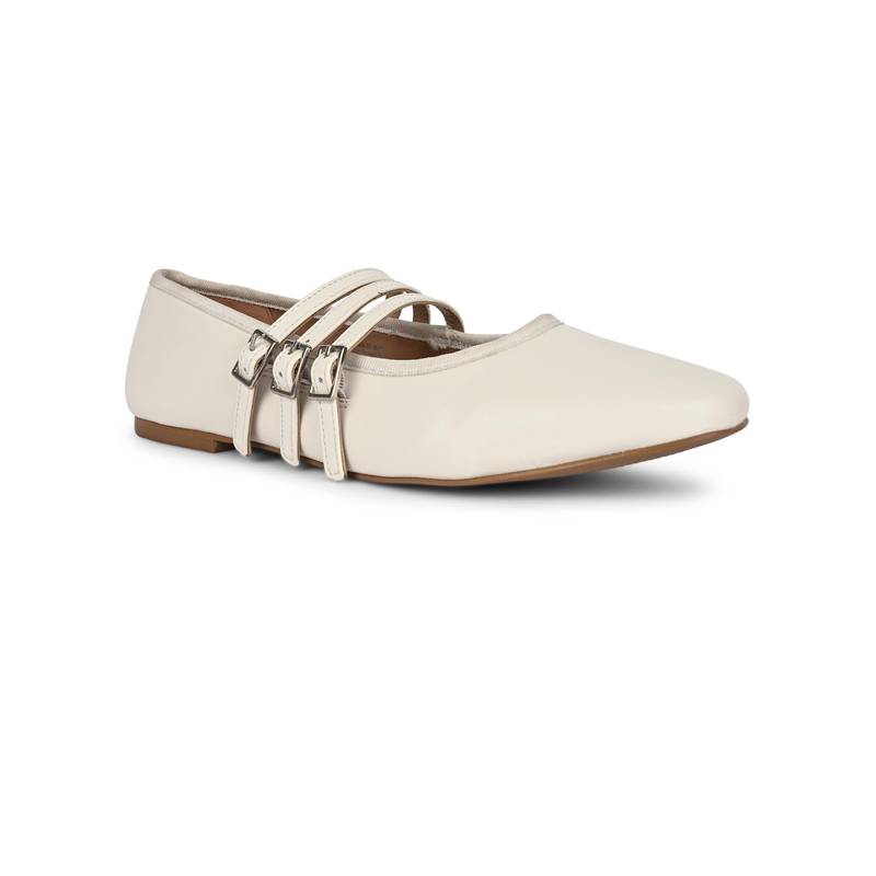 Call It Spring Womens White Ballerina (UK 2)