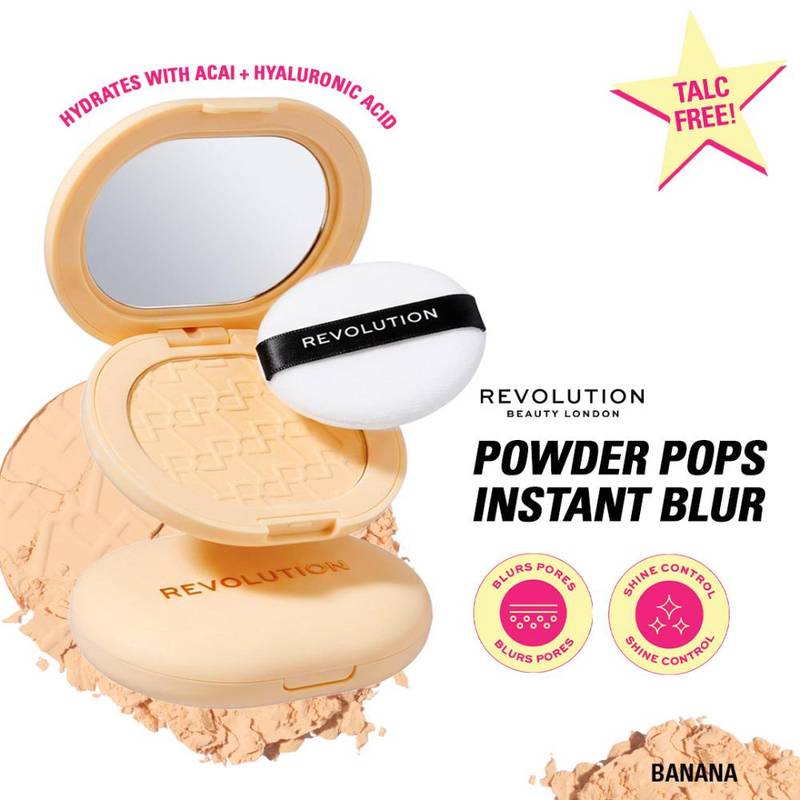 Makeup Revolution Powder Pops Instant Blur Setting Powder - Banana