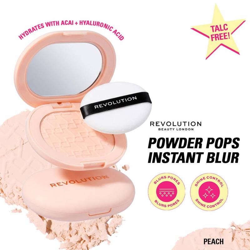 Makeup Revolution Powder Pops Instant Blur Setting Powder - Peach
