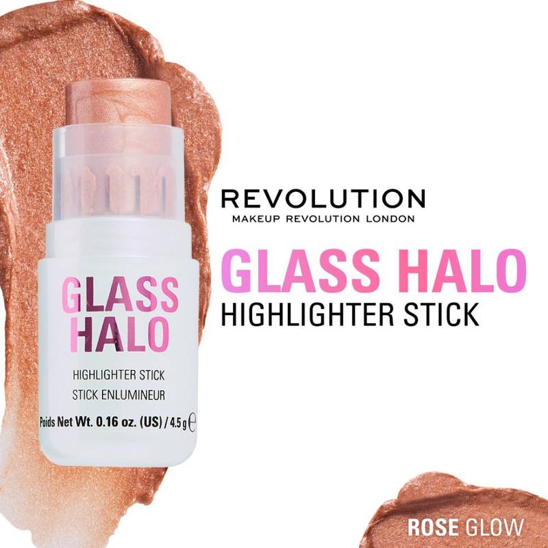 Makeup Revolution Glass Halo Highlighter Stick - Rose Glow