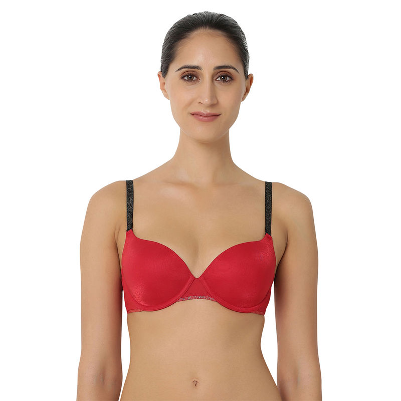 Triumph TShirt Bra 126 Invisible Wired Padded Party Everyday Bra Red