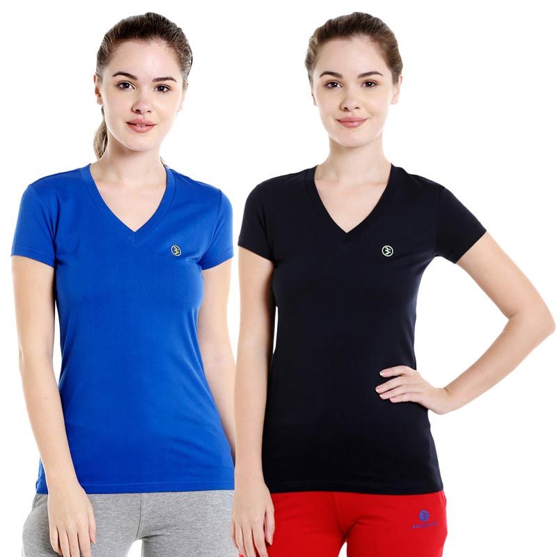 Bodycare Bodyactive Pack Of 2 Women'S Tshirt - Multi-Color (S)