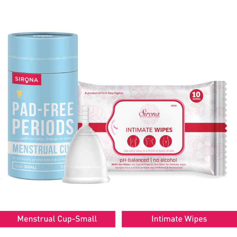 Sirona FDA Approved Reusable Menstrual Cup (Small Size) With Natural