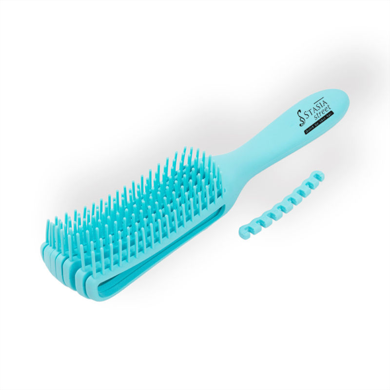 Stasia Street Wet And Dry Hair Detangler Hair Brush - Blue