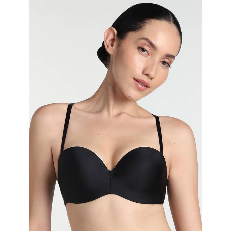 Wacoal Women Black Solid/Plain Nylon Strapless Bra (32B)