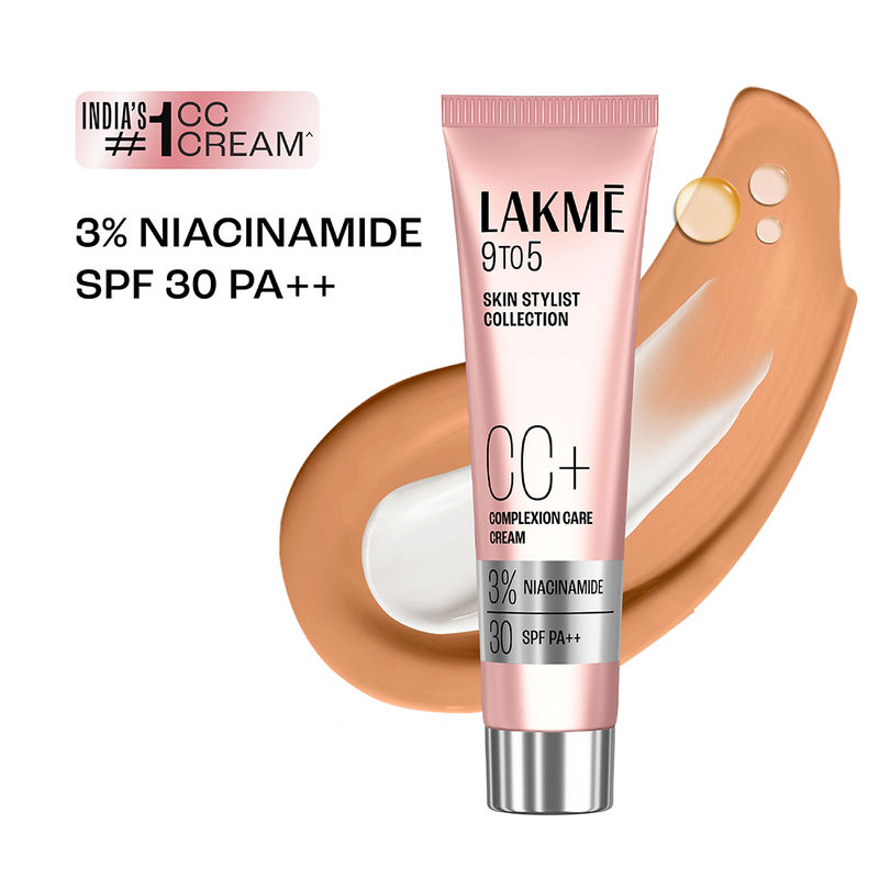 Lakme 9 to 5 Cc Cream Bronze Tinted Moisturizer With SPF 30 PA++ Light Face Makeup With Natural Coverage Bronze