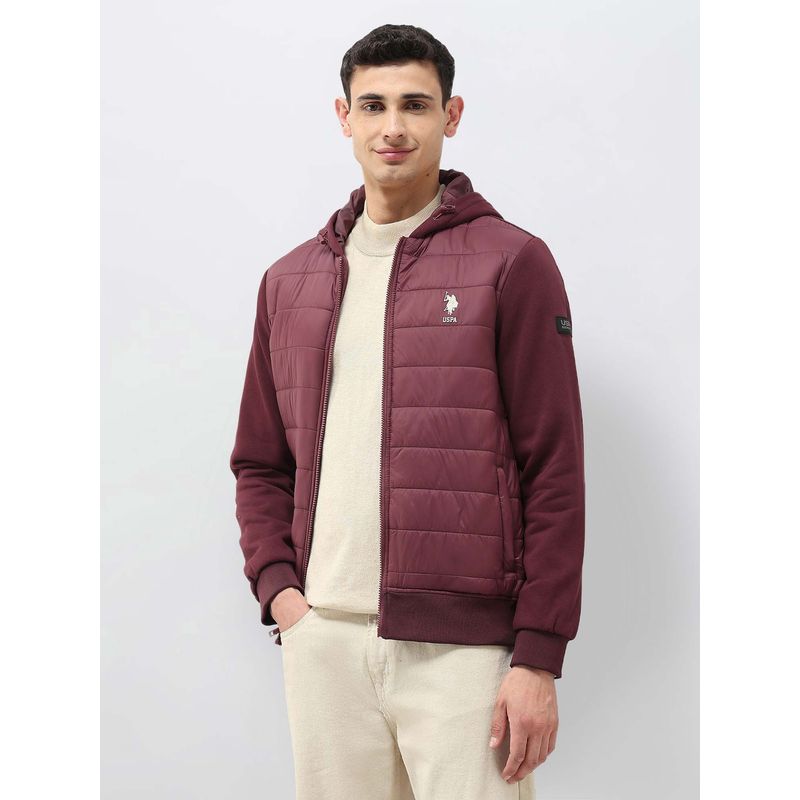 U.S. Polo Assn. Denim Co. Maroon Solid Jacket (L)