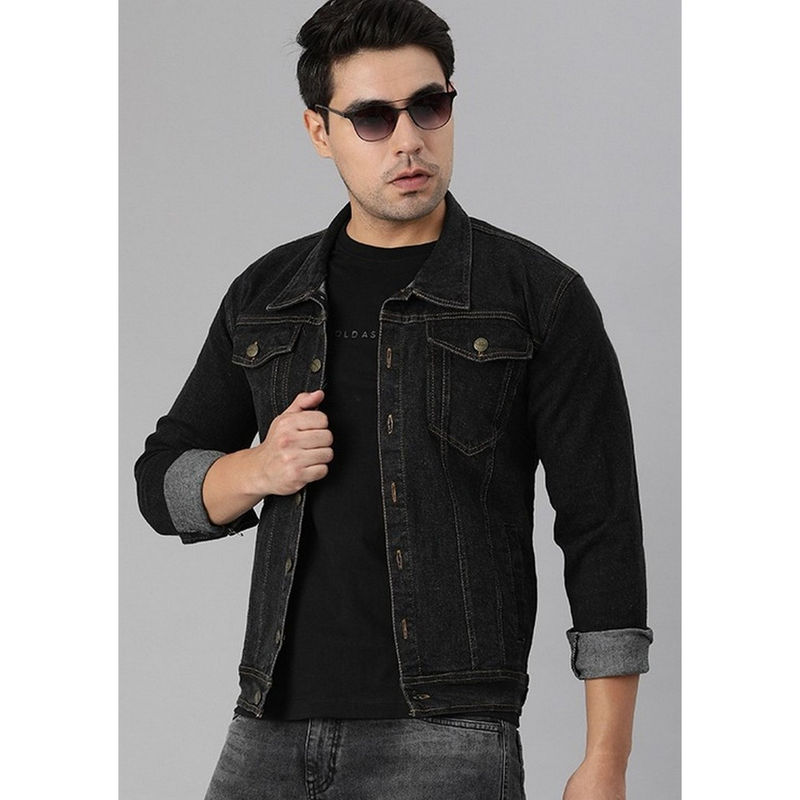 Voxati Charcoal Men Denim Jacket (S)