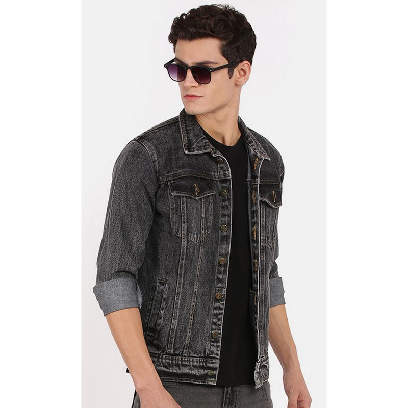 Voxati Grey Men Denim Jacket (L)