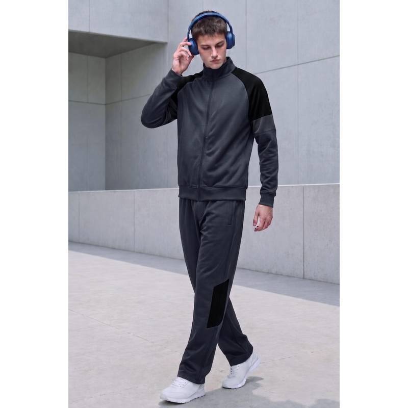Kvetoo Men's Grey Activewear Tracksuit (M)