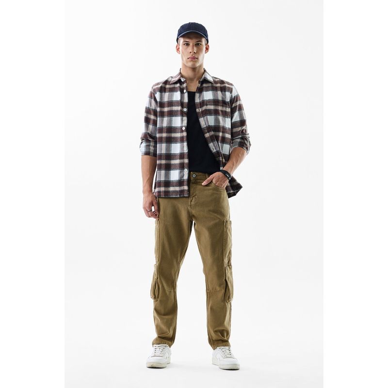 Snitch Void Brown Baggy Fit Jeans (32)